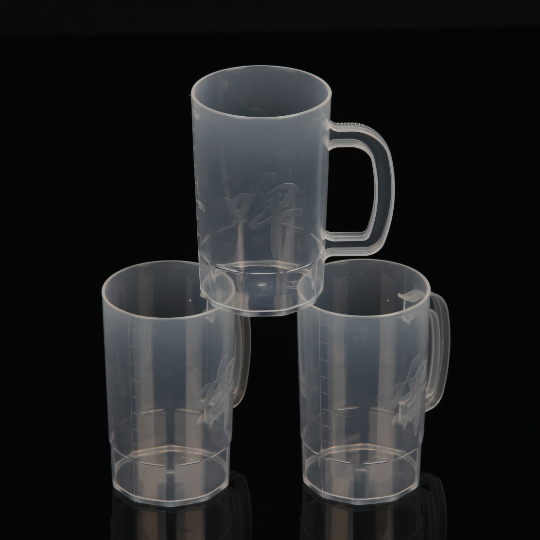 德国进口压克力pc啤酒杯子塑料带把大号酒杯酒吧KTV扎啤杯果汁饮