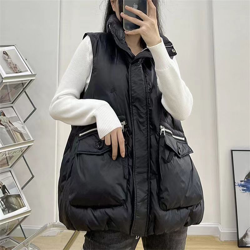 潮流时尚坎肩秋冬新款2023韩版宽松棉马甲女外穿百搭马夹保暖外套