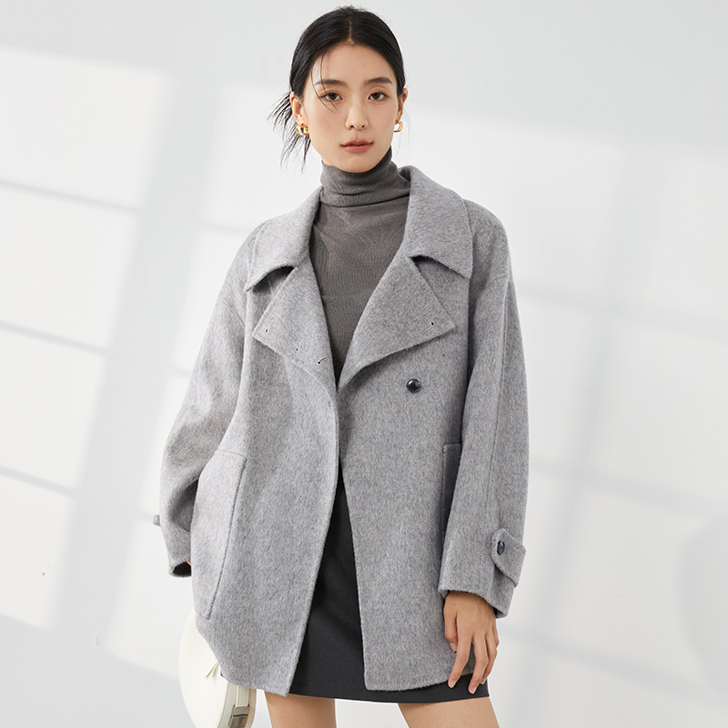 【杨杨定制】专柜8384006双面绵羊毛大衣2023冬新款高端时尚外套