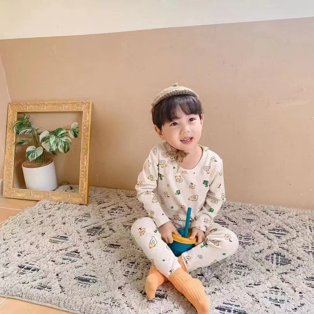 《柚子家》秋冬款男女宝家居服 儿童满印纯棉