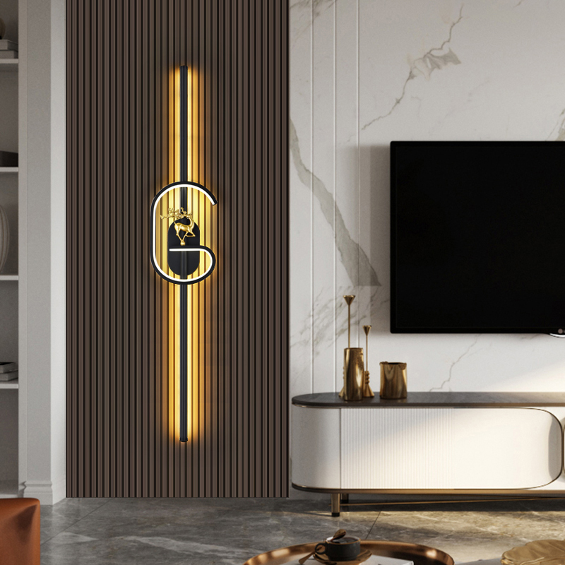 新款简约现代极简长条壁灯创意客厅格栅装饰灯电视沙发背景墙壁灯