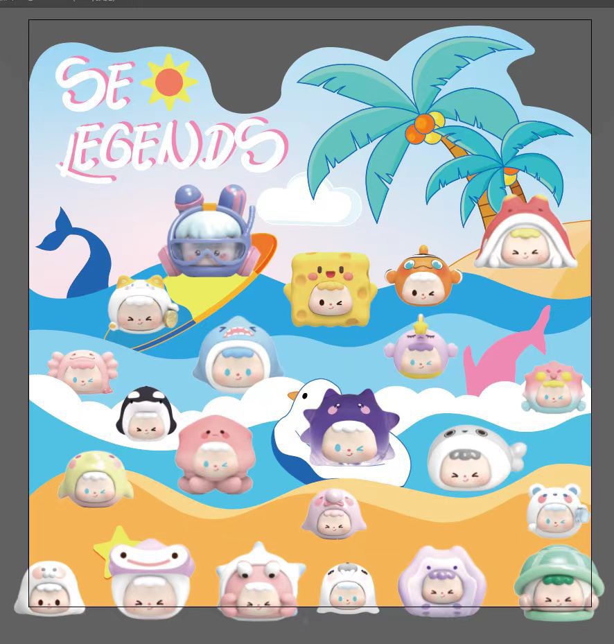 【正版】阿呆潮玩社ZOZO2代海洋奇遇系列萌粒盲盒隐藏磁吸惊喜随机