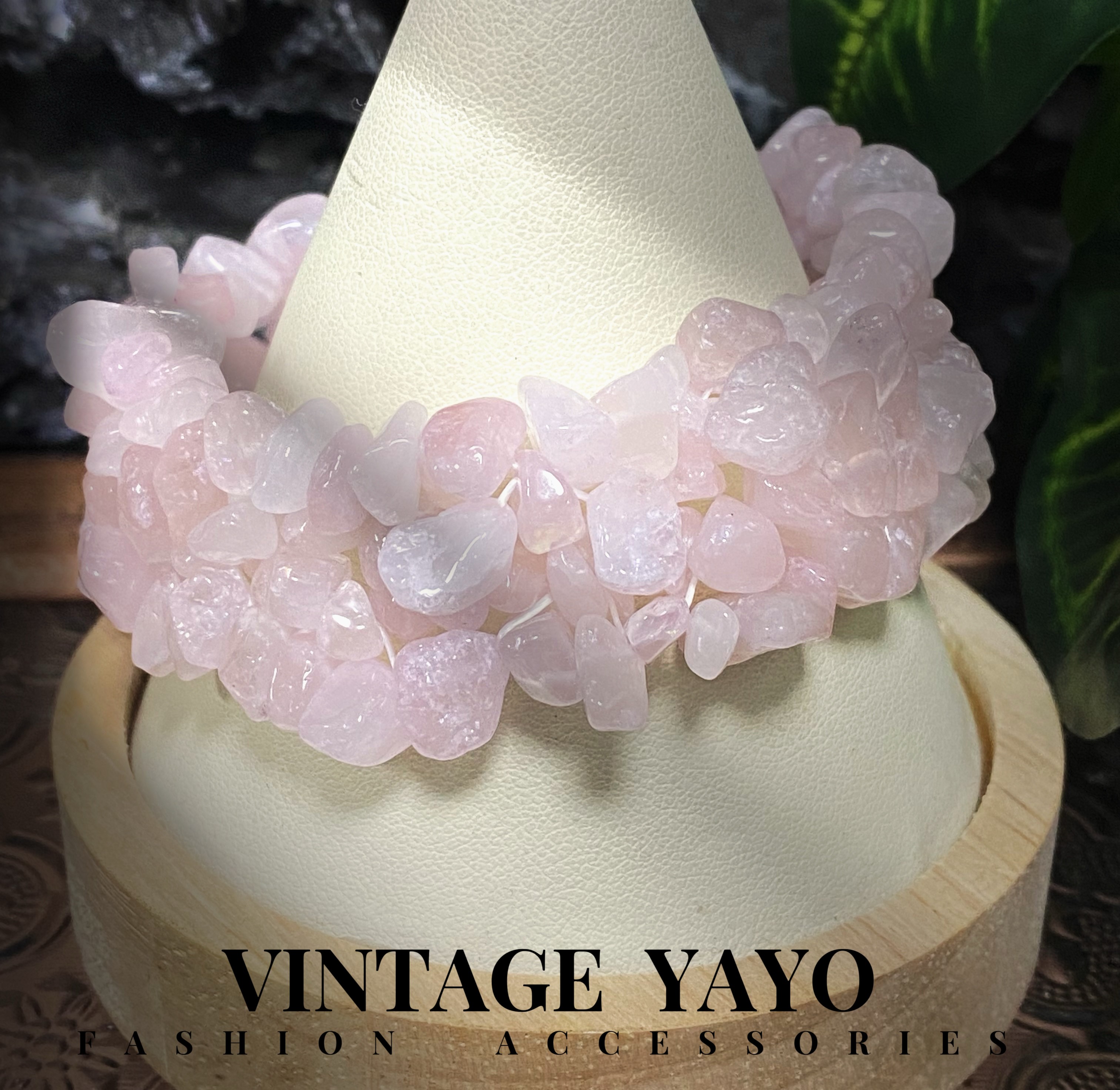 铜合金手链 20168复古手工设计师轻奢时尚粉色晶晶手镯