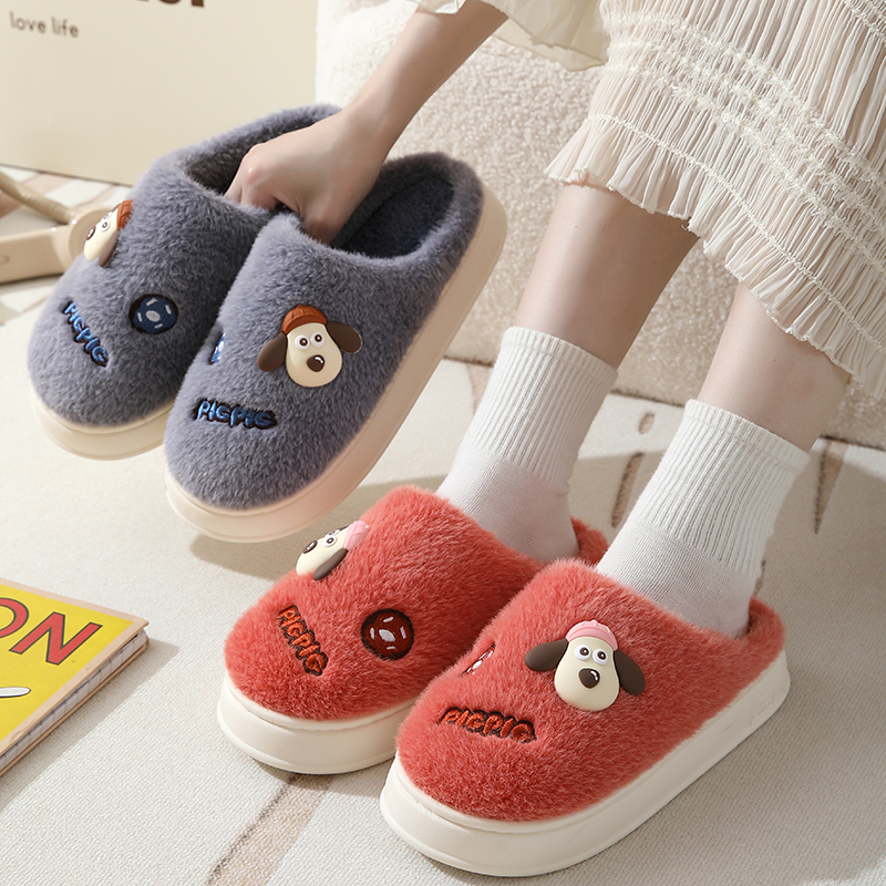 女冬棉拖鞋情侣居家厚底秋冬季女童室内小孩保暖防滑新款棉拖鞋