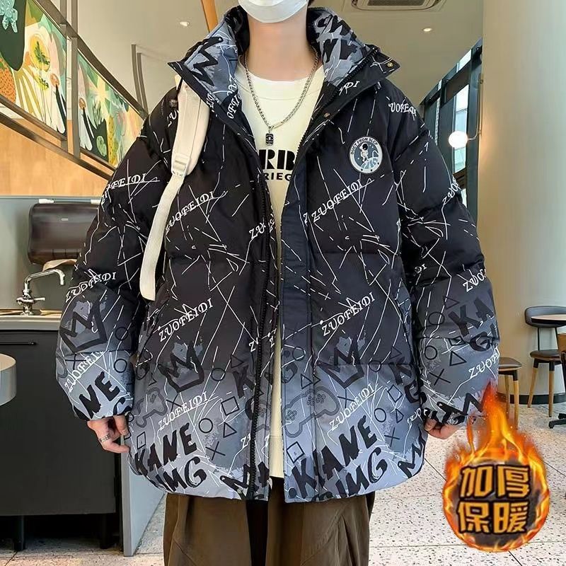 波司豋青少年外套秋冬款12-15岁男孩加厚加棉休闲潮青少年棉袄15