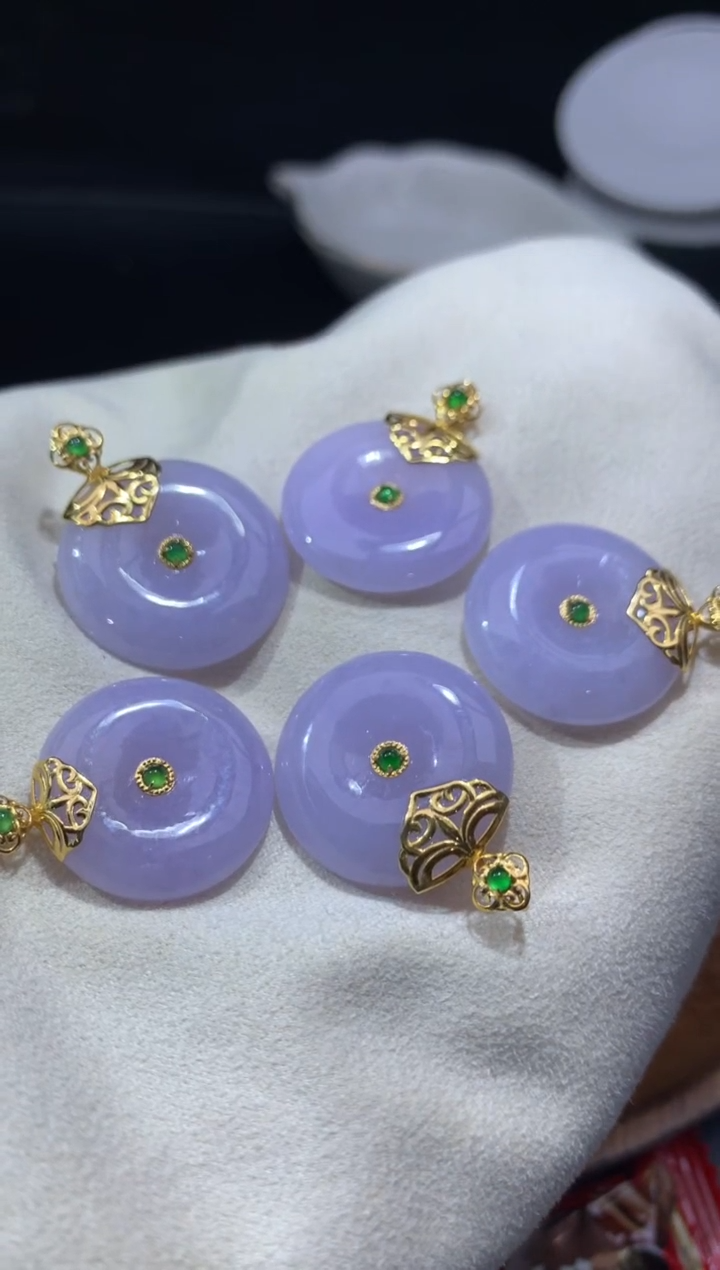 【闪购商品】翡翠净货18K金镶嵌2968-248扣子/多样性发货/一个