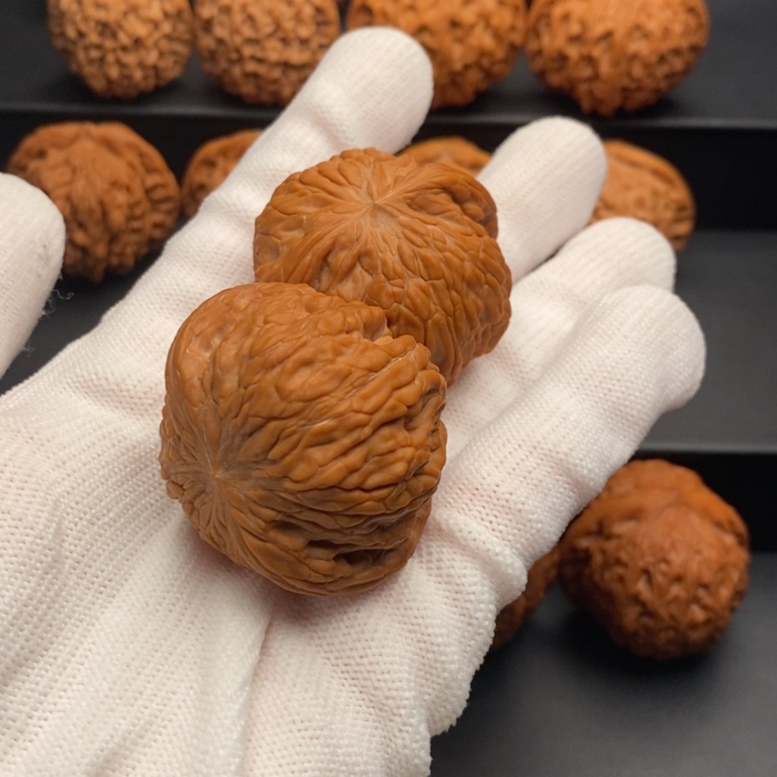 【闪购商品】文玩核桃把件野***柱42+全品山地磨