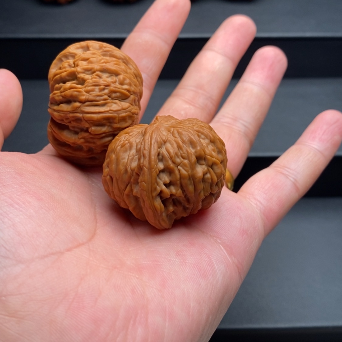 【闪购商品】文玩核桃把件༒****41门头沟山地正磨