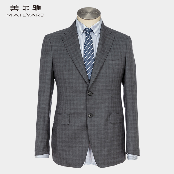 MAILYARD/美尔雅男装单西春时尚西服商务格纹西装休闲男士单西560