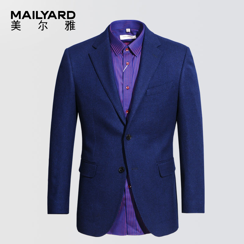 MAILYARD/美尔雅西服单件 纯羊毛商务休闲男士西装 毛呢上衣 505
