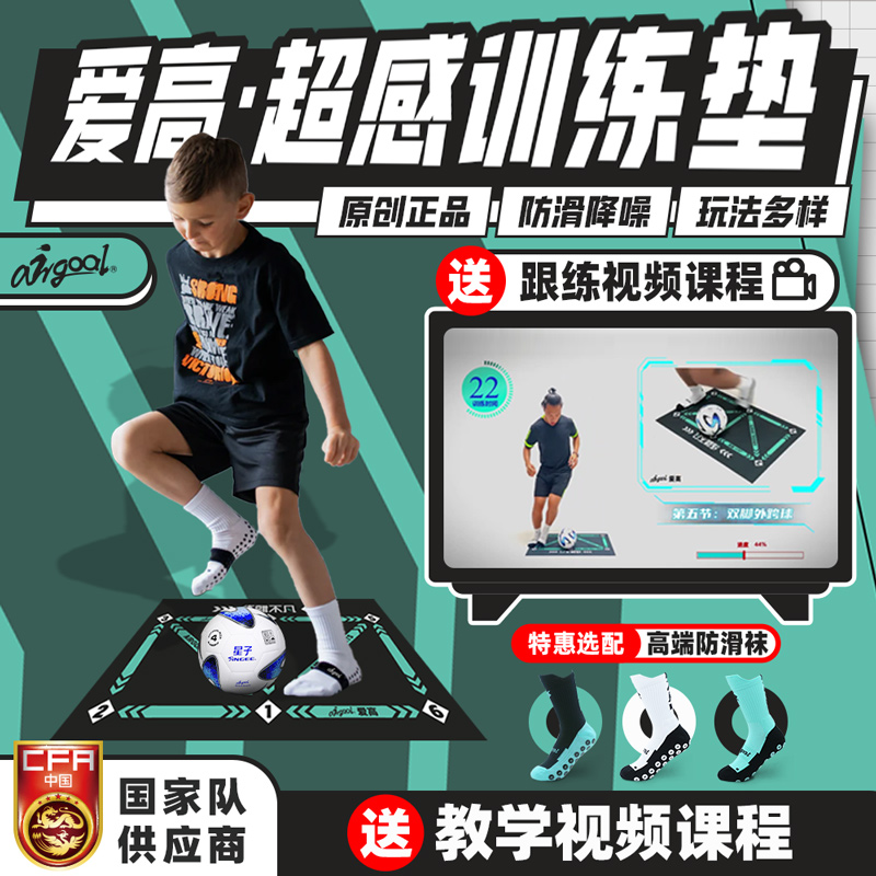 爱高室内足球训练垫隔音防滑家用成人儿童足球训练垫足球训练器材