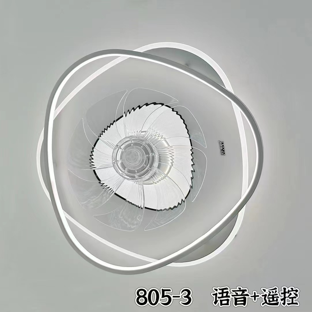新款简约现代简约风扇吸顶灯语音遥控大气百搭卧室书房吸顶灯