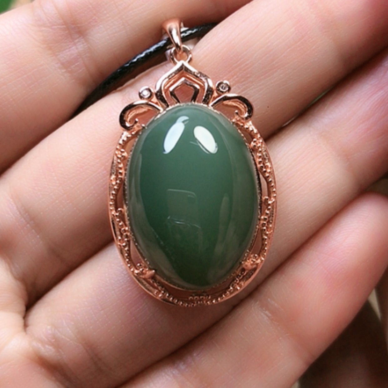 【闪购商品】和田玉挂件银S925镶嵌