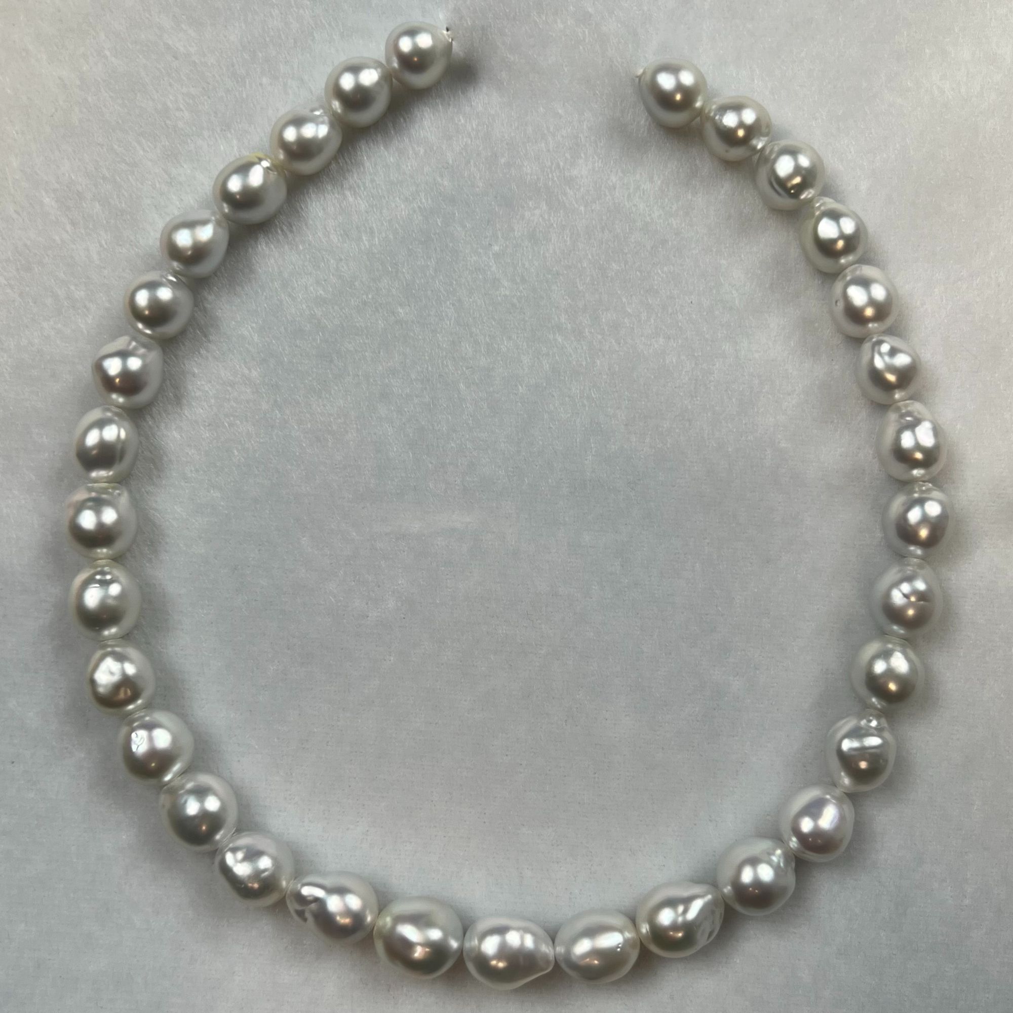 【年货节特惠】海水珍珠澳白巴洛克珠串18k金10-12mm细腻滑皮冷白光