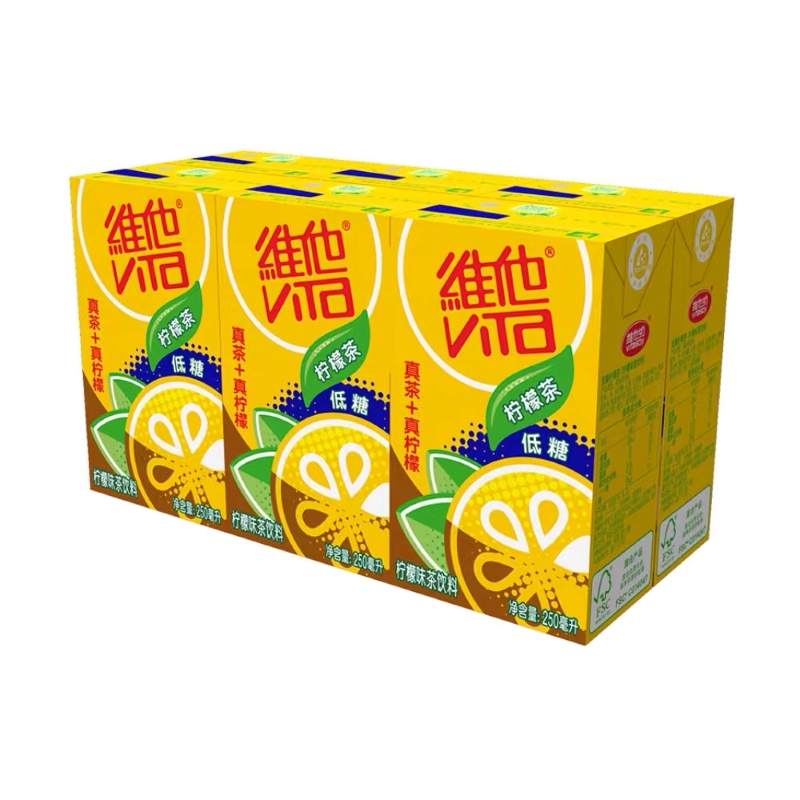 维他低糖柠檬茶 250ml*6盒/组