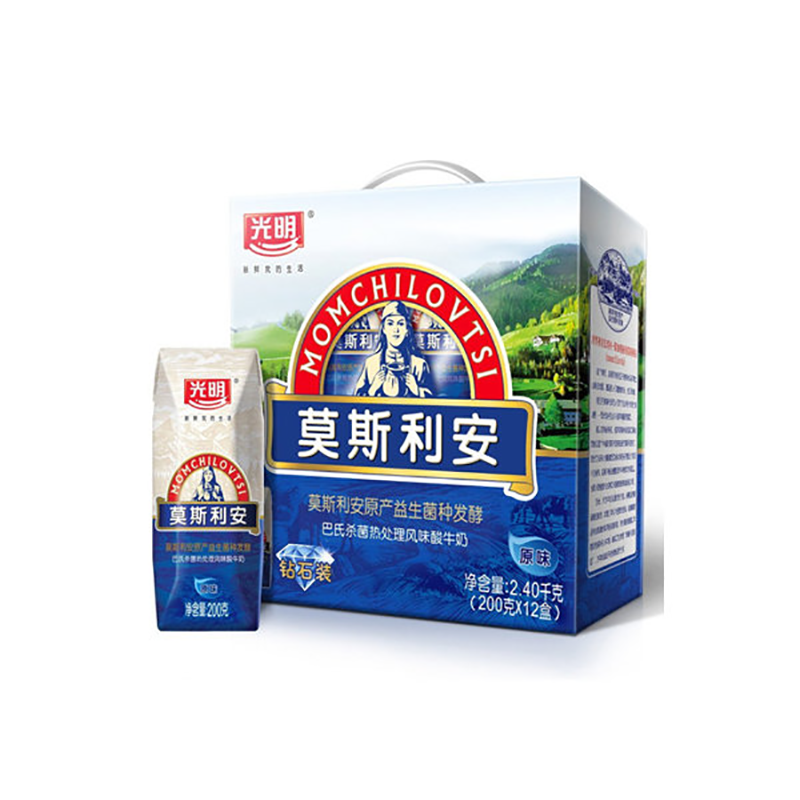 光明莫斯利安酸牛奶 200g*12盒/箱