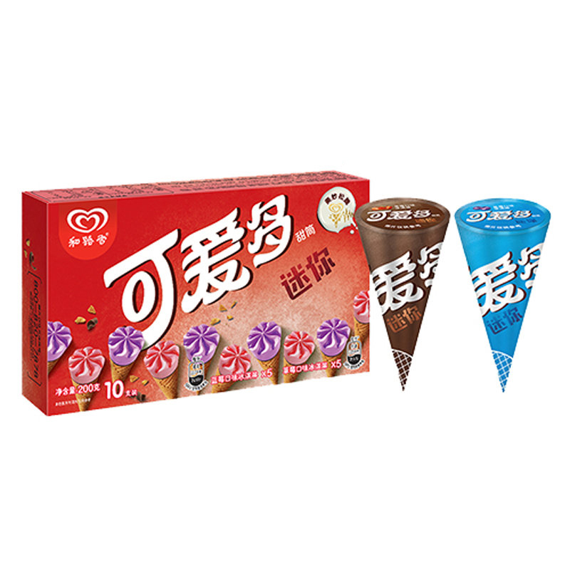 和路雪迷你可爱多蓝莓草莓口味冰淇淋 200g/盒