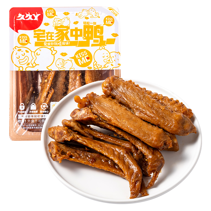 久久丫甜辣鸭翅 140g/盒