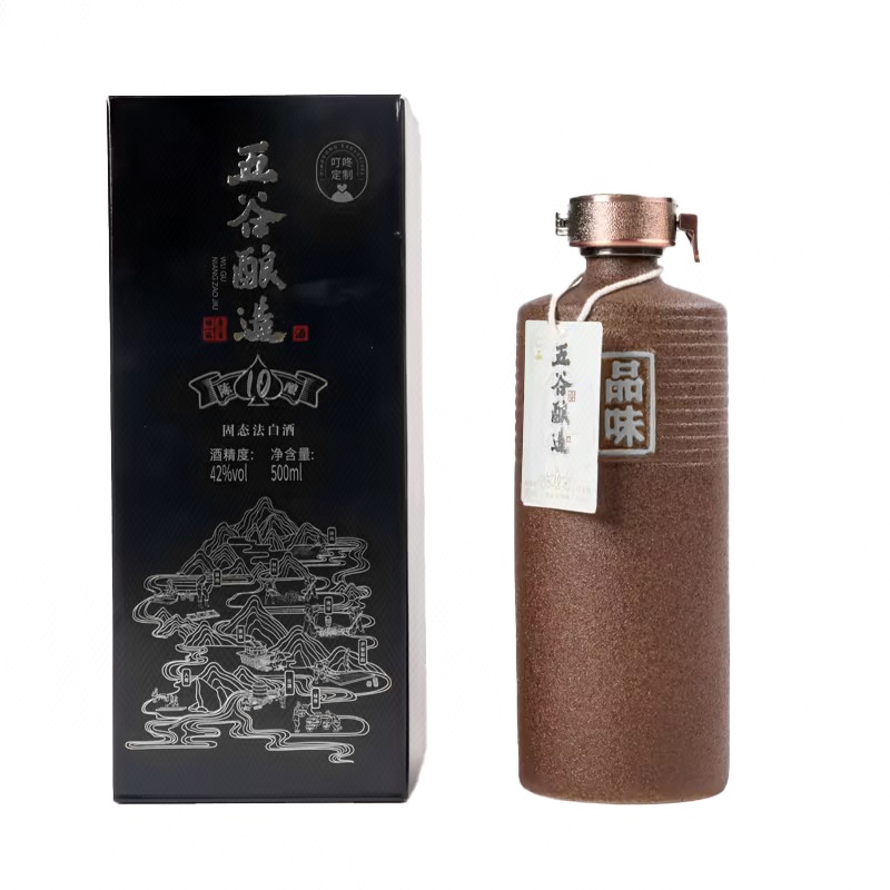 叮咚定制五谷酿造42度陈酿10浓香型白酒品味 500mL/瓶