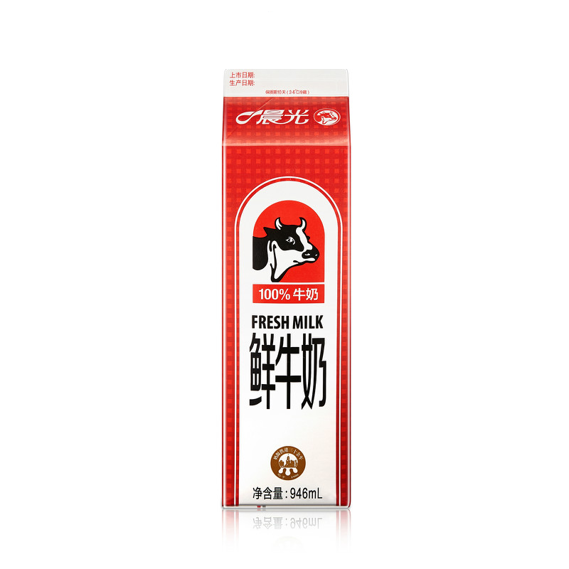 【日日鲜】晨光鲜牛奶 946ml/瓶