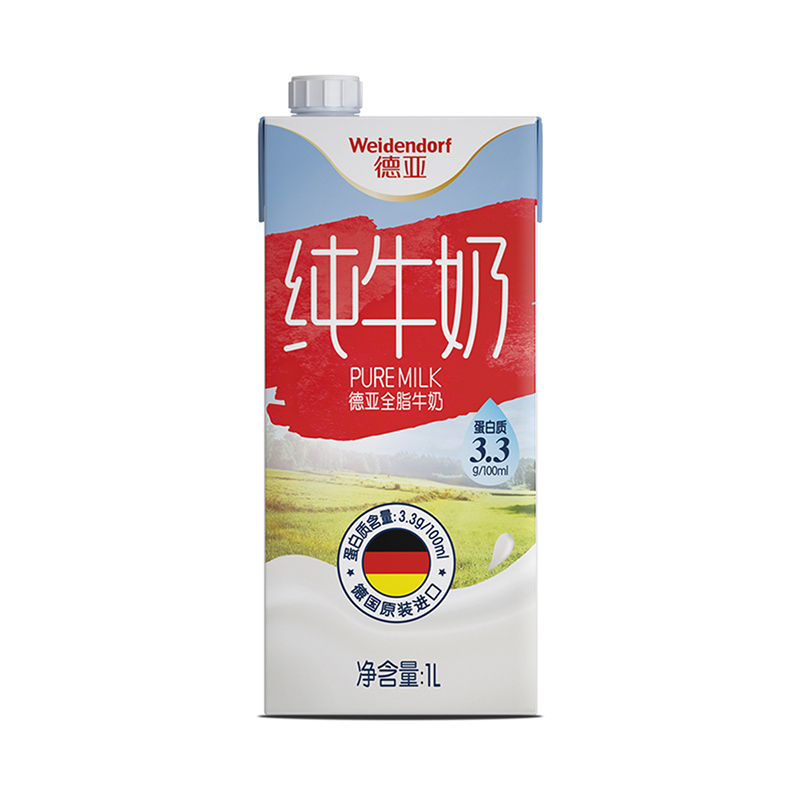 德亚全脂牛奶 1L/盒