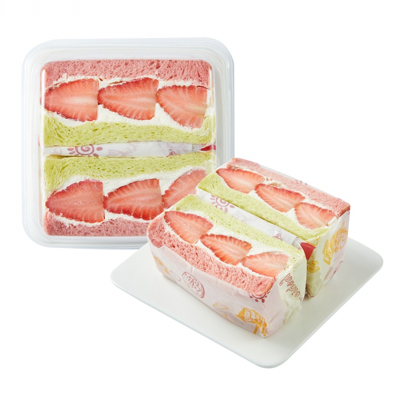 草莓牛乳三明治面包 150g/份