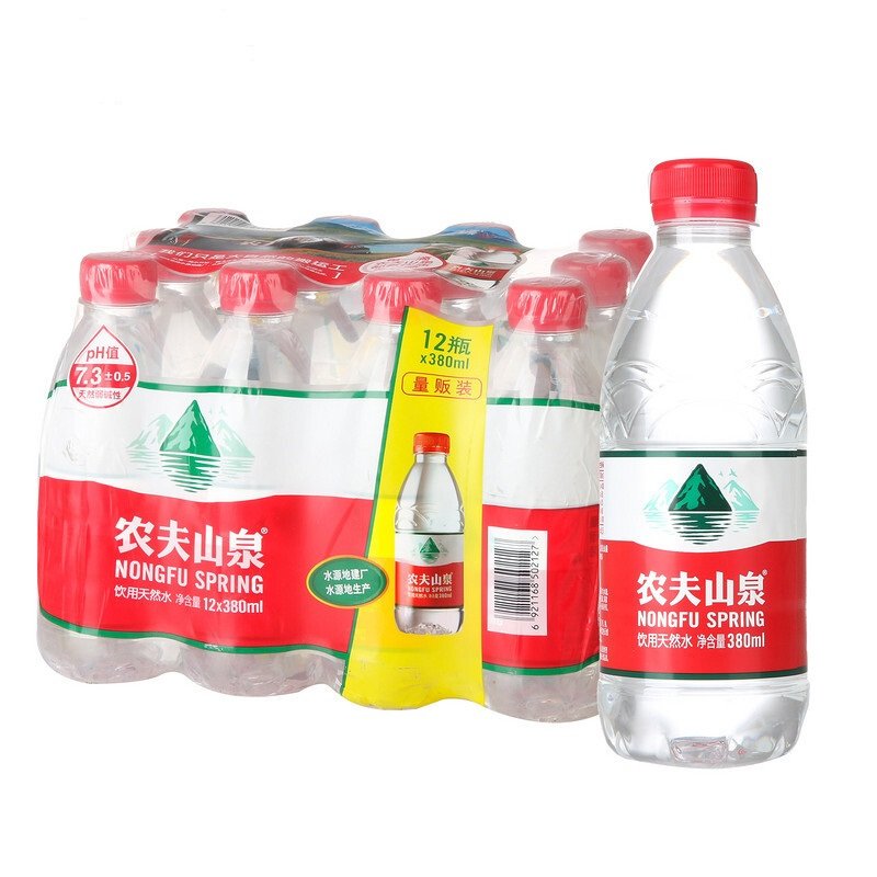 农夫山泉饮用天然水 380ml*12瓶/箱