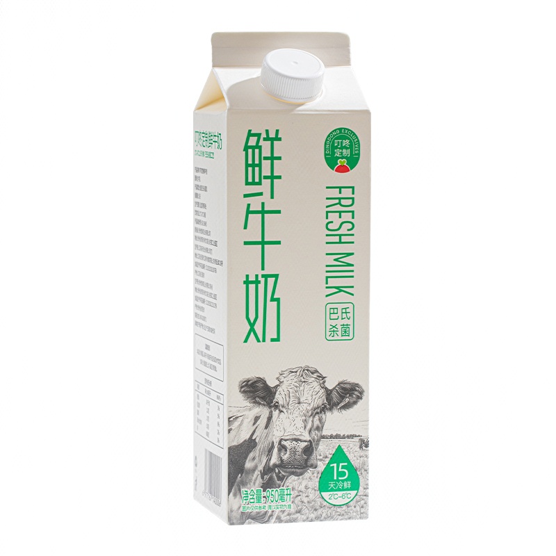 叮咚定制鲜牛奶 950mL/盒