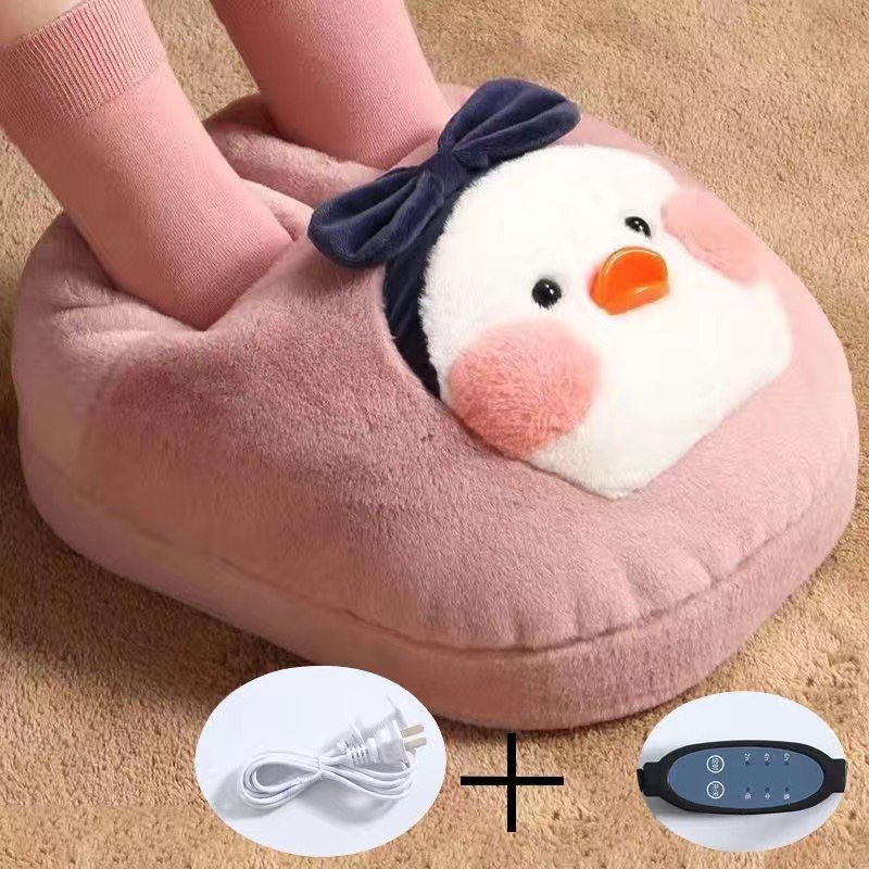 女生必备暖脚宝卡通电暖鞋办公插电暖脚器捂脚垫保暖鞋暖足神器kf