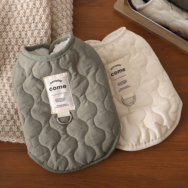 猫咪衣服牵引扣秋冬棉衣约克夏比熊泰迪小型犬宠物冬天棉袄背心kf