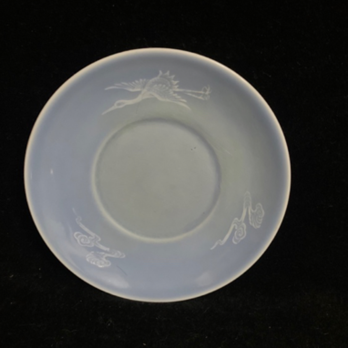 景德镇市建国瓷厂生产的盘子，15公分，有微瑕