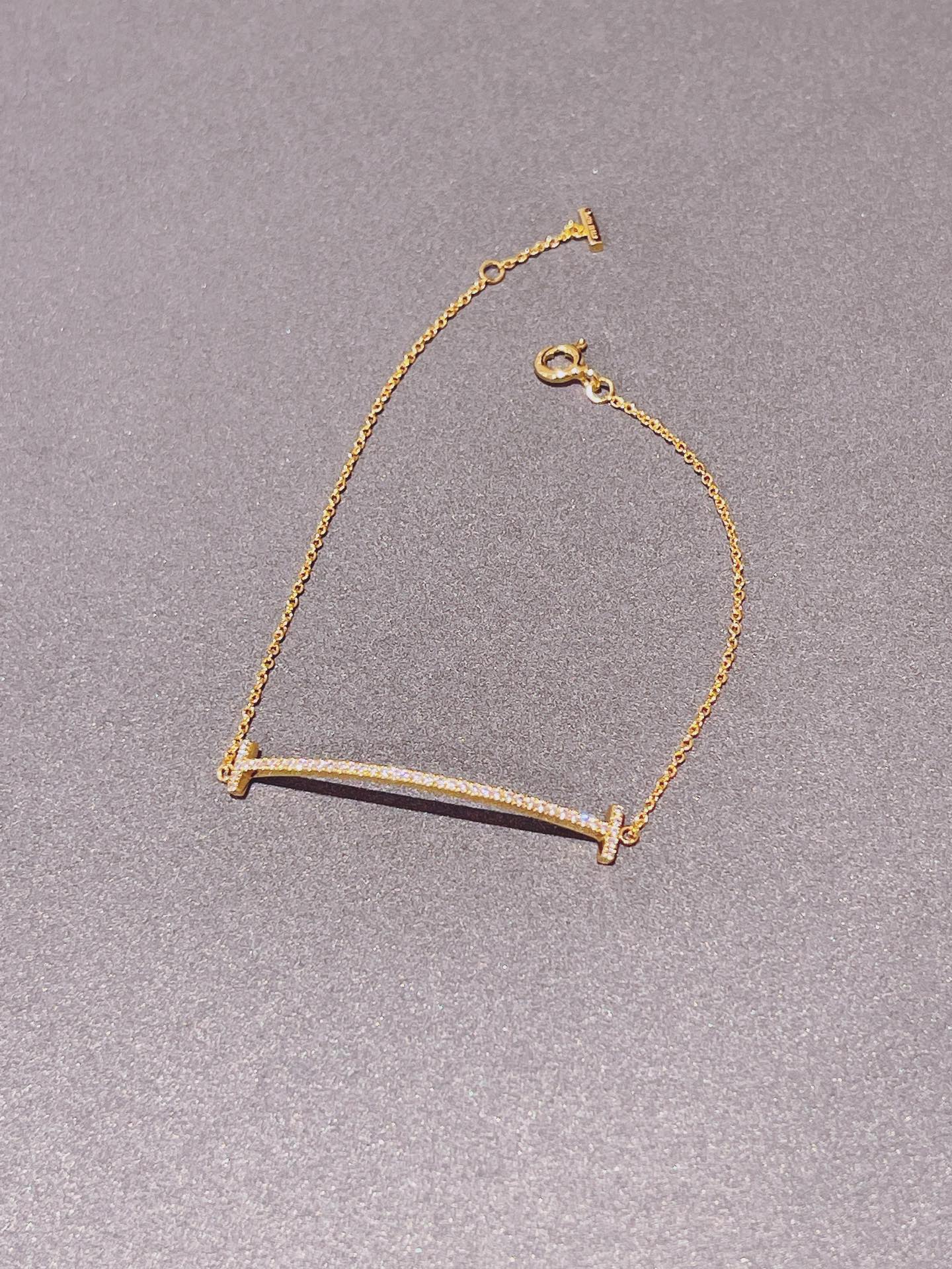 #上免会专享#18K微笑满钻项链女轻奢锁骨颈链高级感精致女款链