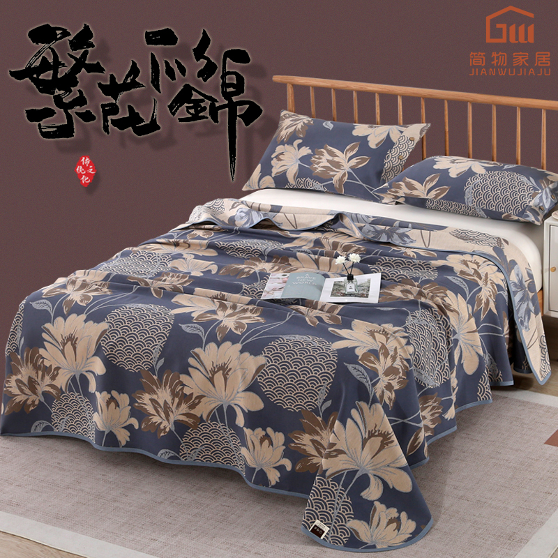 【简物—繁花 】新！ 全棉提花加厚老粗布床单 超柔软A类亲肤透气吸汗