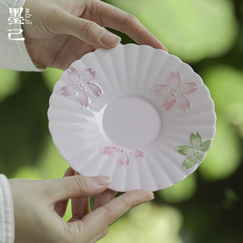 墨己 有田烧-粉色樱花-清烟壶承