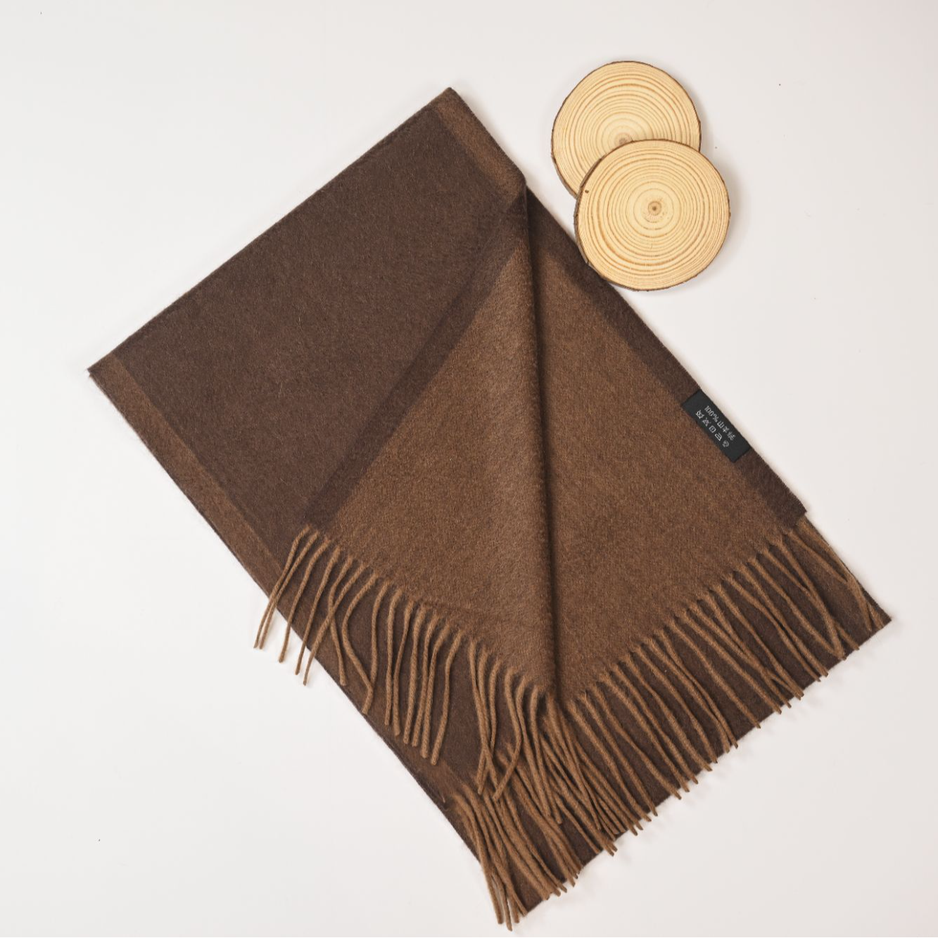 【澜织骄子】双色羊绒围巾高级百搭男女同款