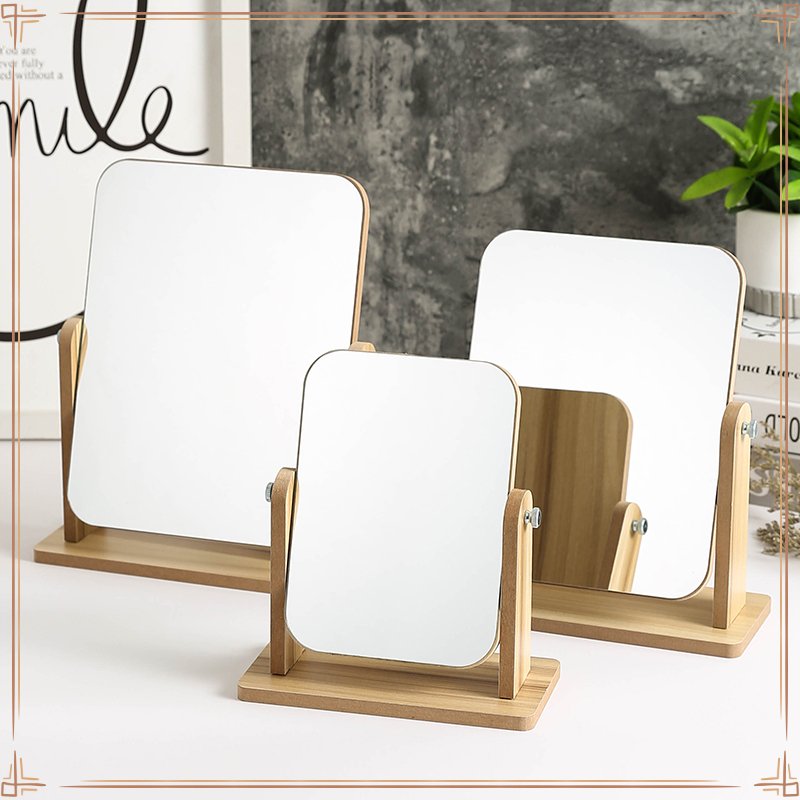 镜子化妆镜便携随身宿舍台式桌面家用家用镜子大号可旋转梳妆镜