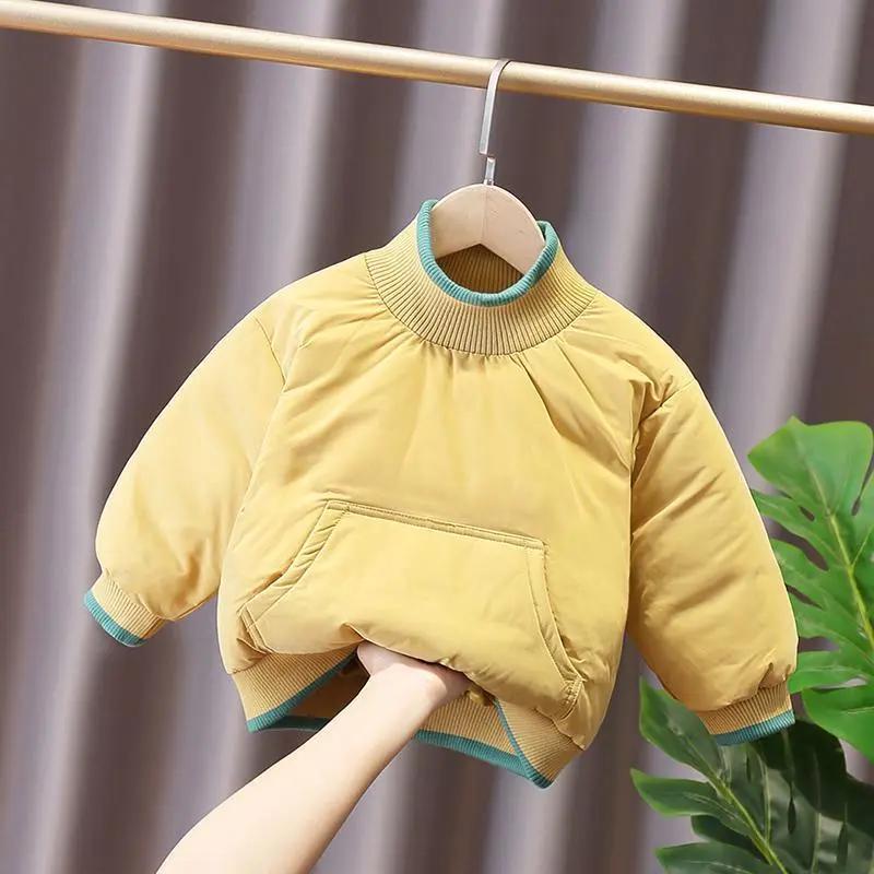男女童2023秋冬新款加厚卫衣小童夹棉保暖上衣儿童秋冬打底衫潮