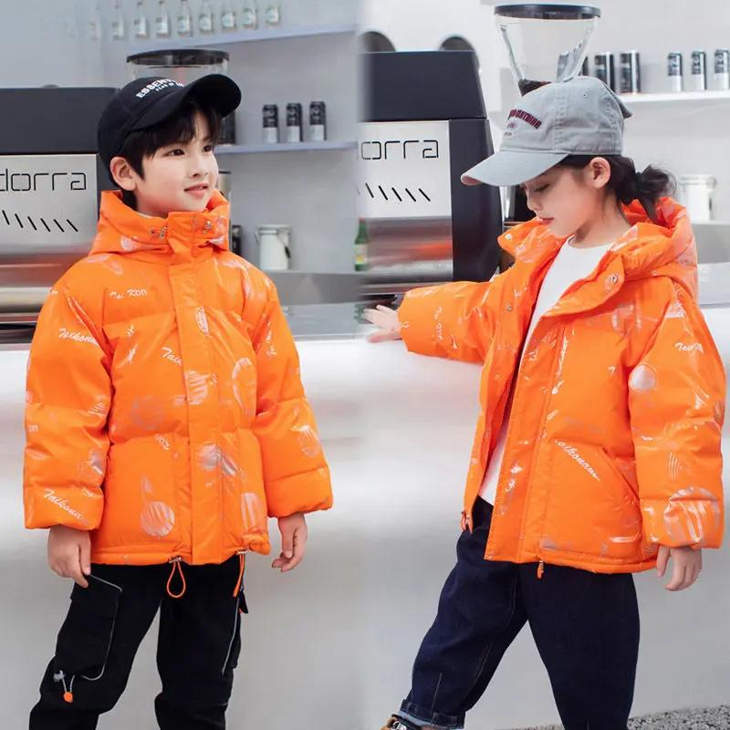 白鸭绒儿童服男童女童免洗秋冬季新款宝宝加厚连帽外套