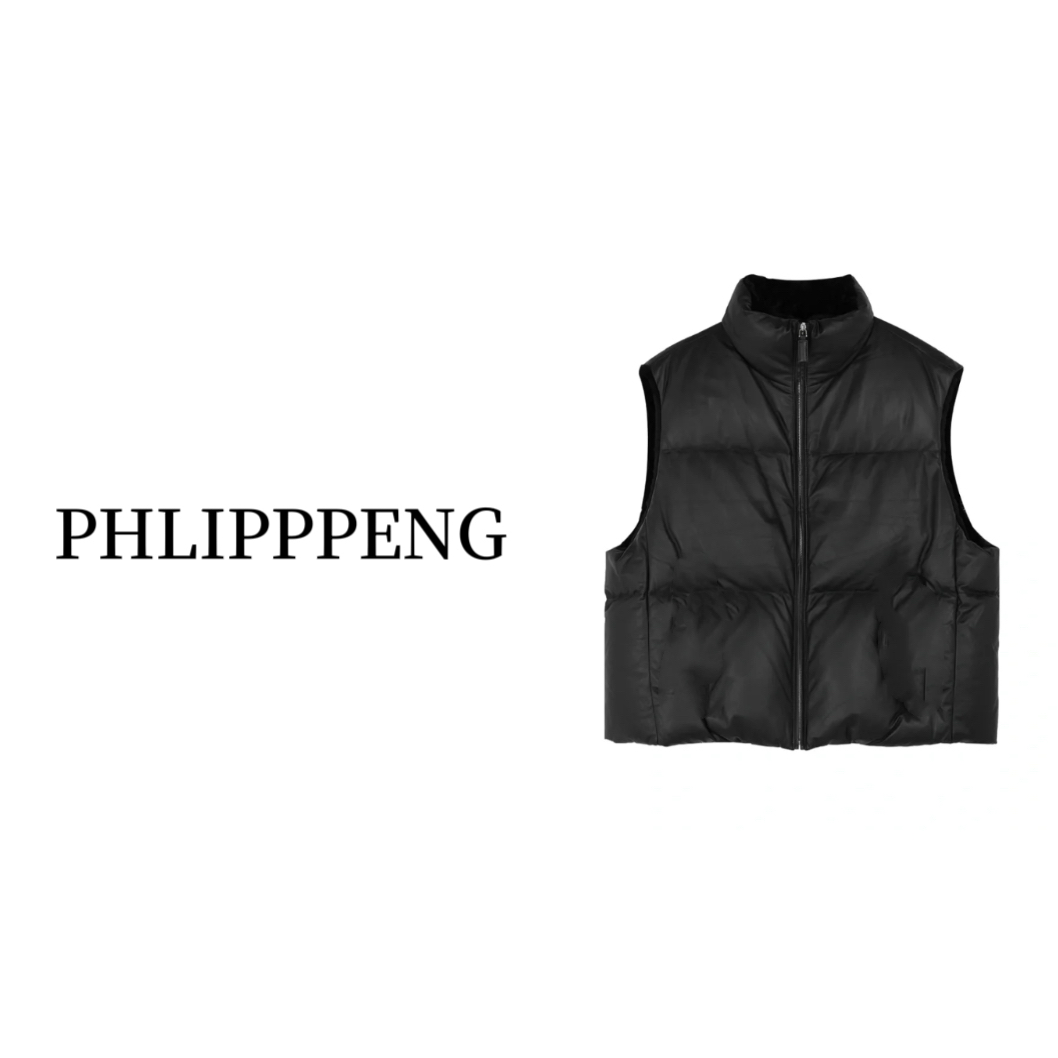 【奢品】冬季新款满印logo暗纹老花羽绒服马甲男女同款
