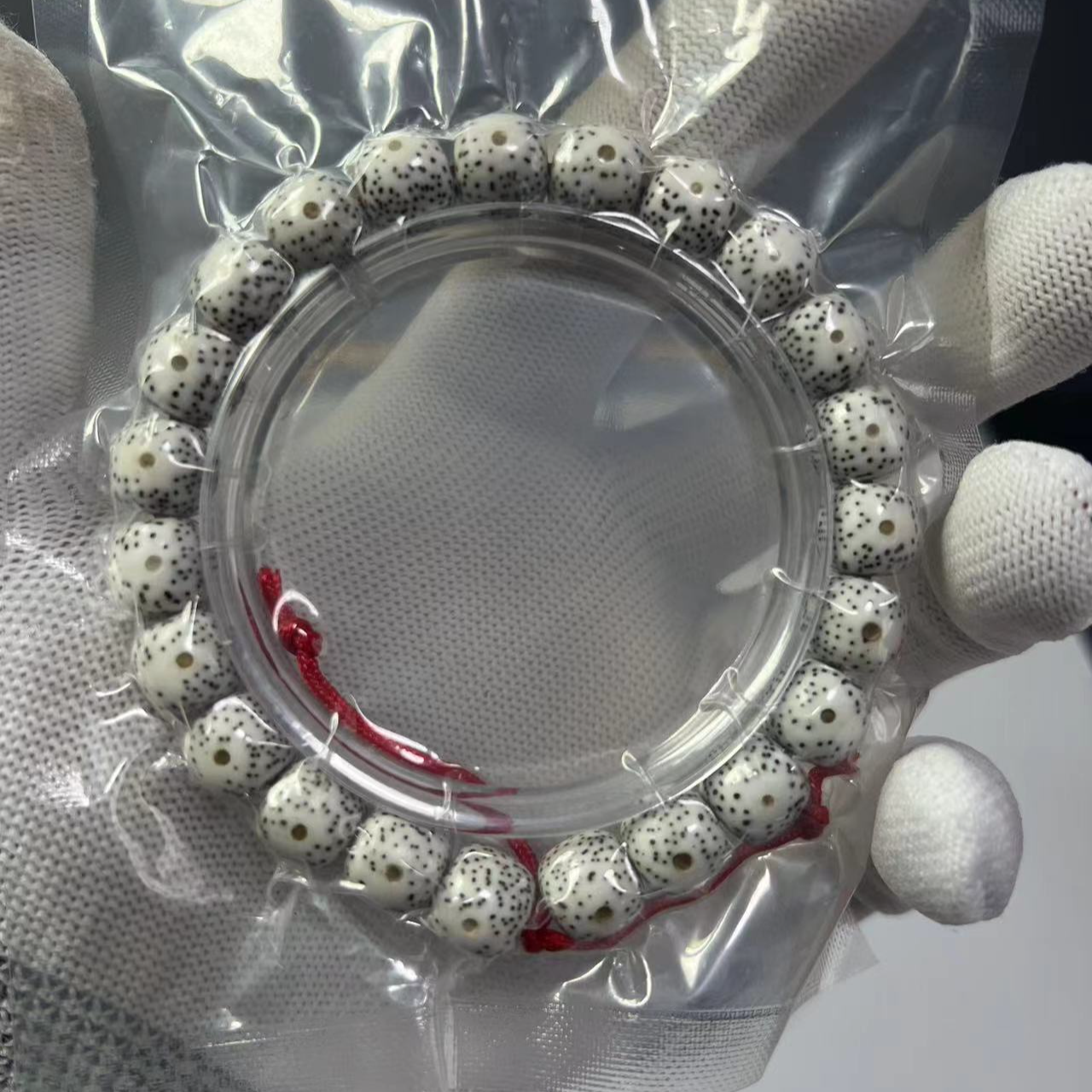 【双留白】原生态顺白星月菩提双留白手串单圈 10*9mm