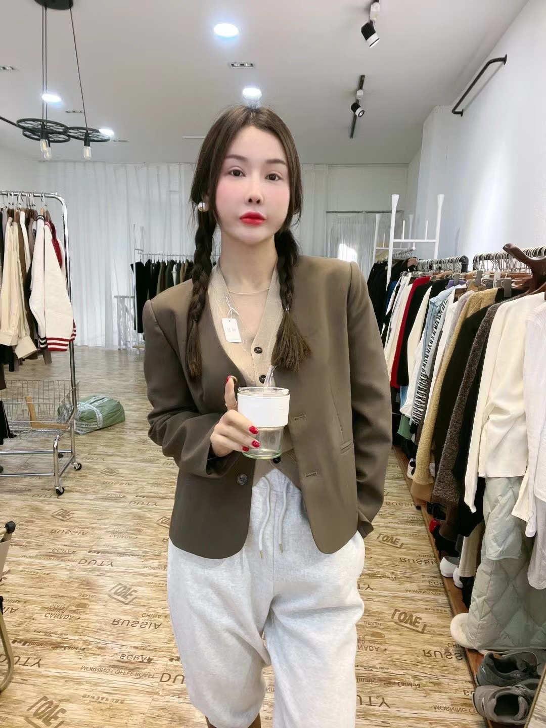 美拉德西装外套短款