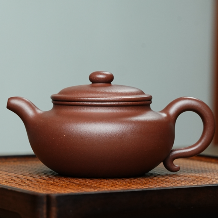 合道 [全手工]本山原矿底槽清（黄龙源品牌泥）仿古巨轮珠紫砂壶