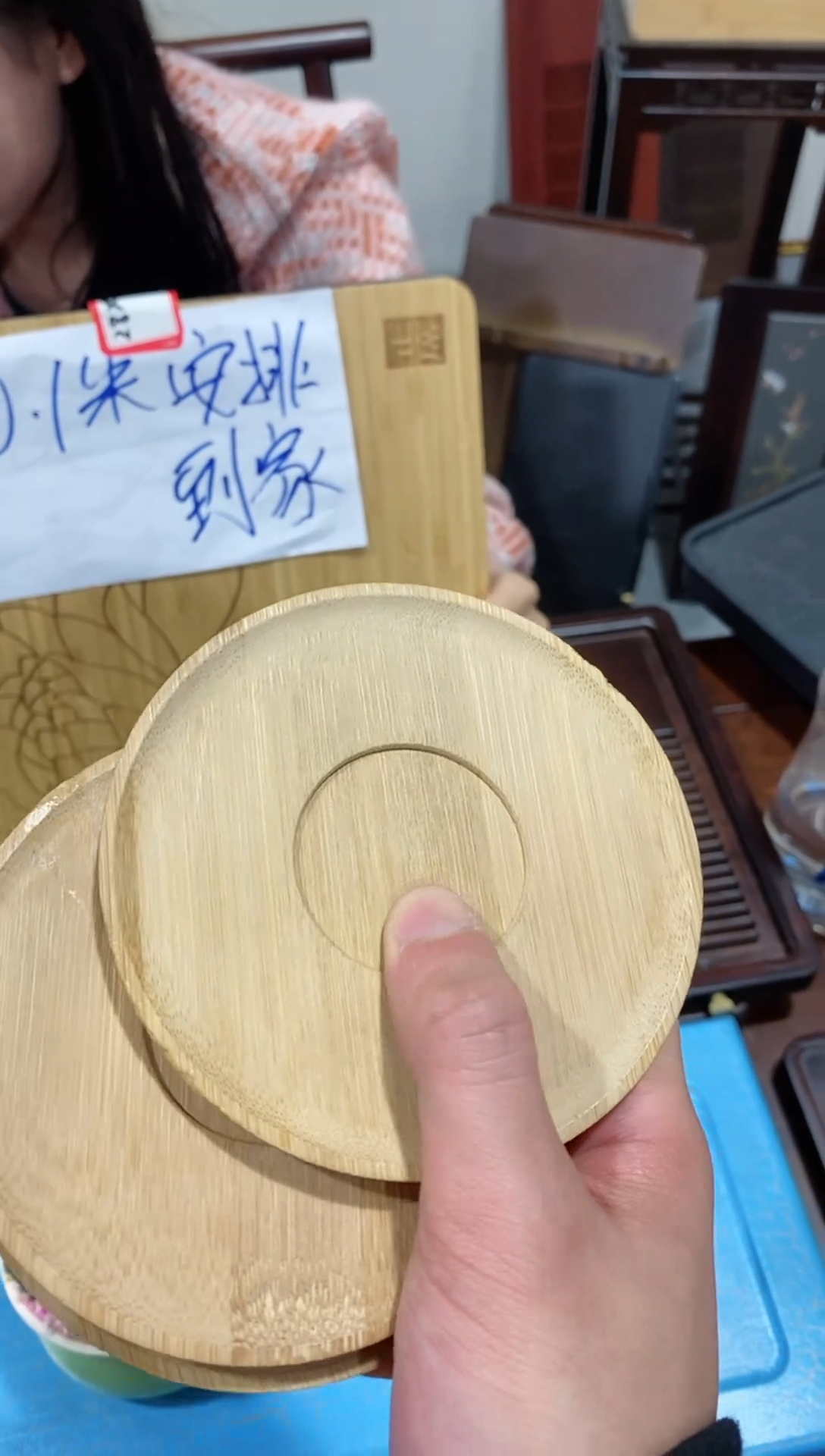 【闪购商品】竹新款杯垫原竹色6片装 微瑕