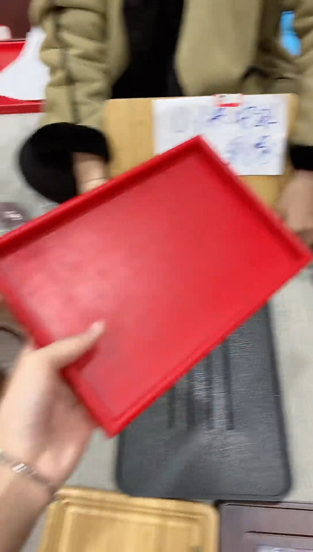 【闪购商品】竹红色长方形茶盘小号27*18