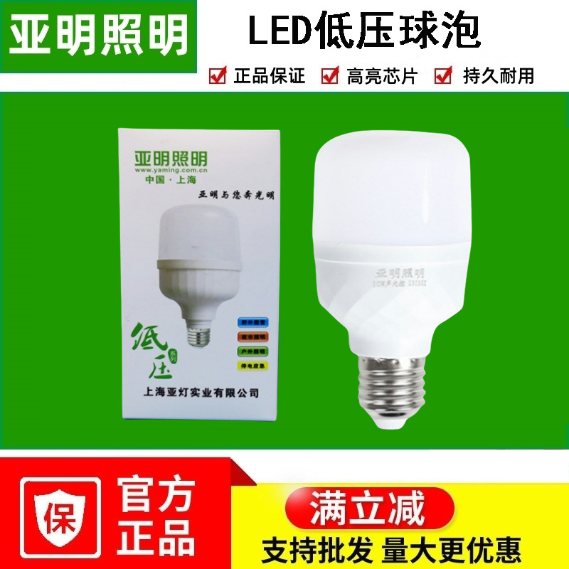上海亚明低压灯泡12V至85V露营户外绿色夜市应急节能白光停电家用