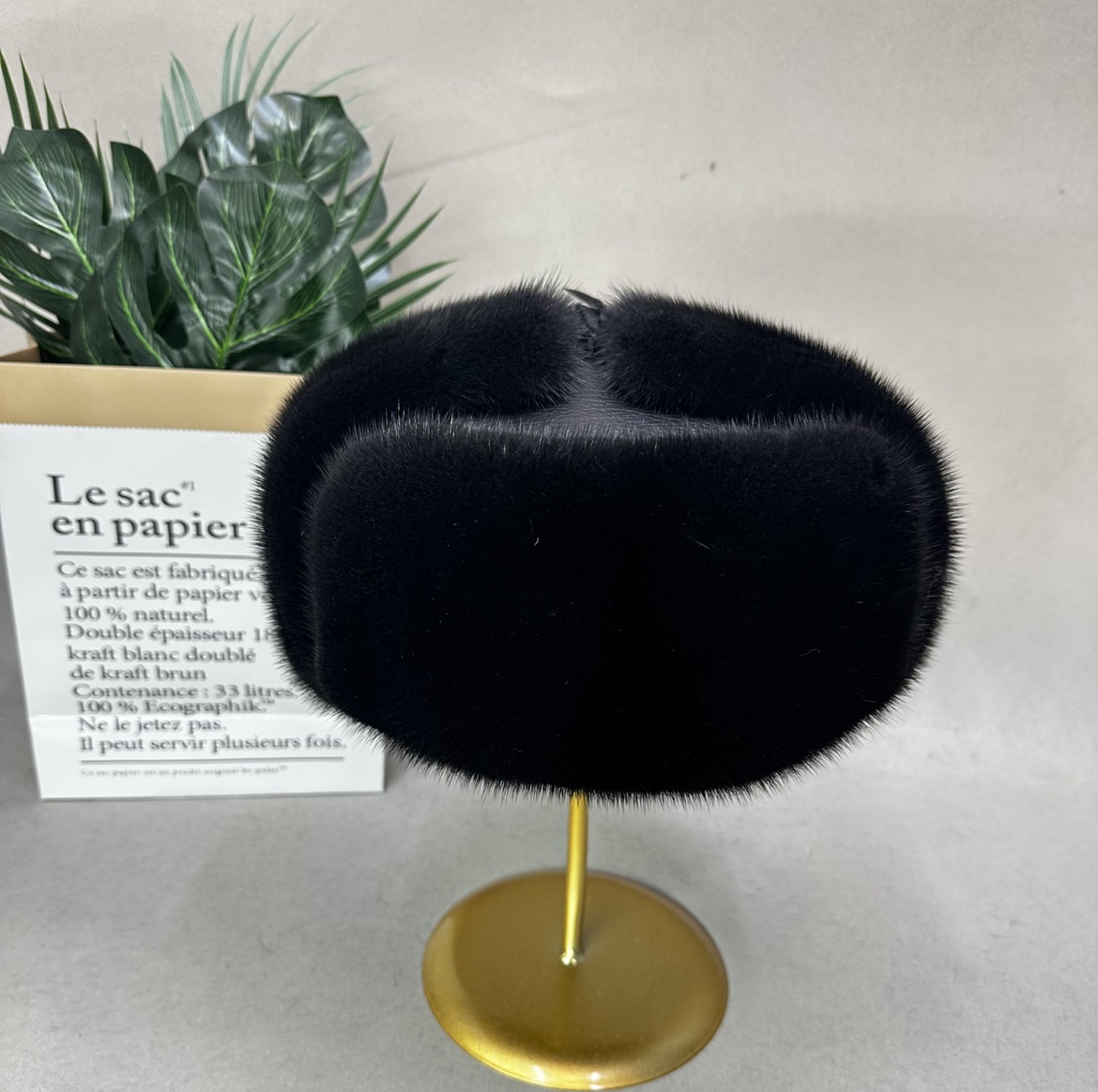 2023新款水貂毛雷锋帽抗寒保暖简约大气时尚貂帽男士雷锋可护耳帽