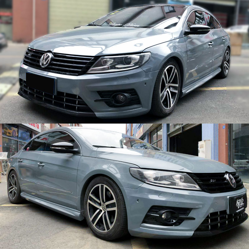 适用于13-20大众新CC改装Rline款大包围前杠侧裙双出四出后唇