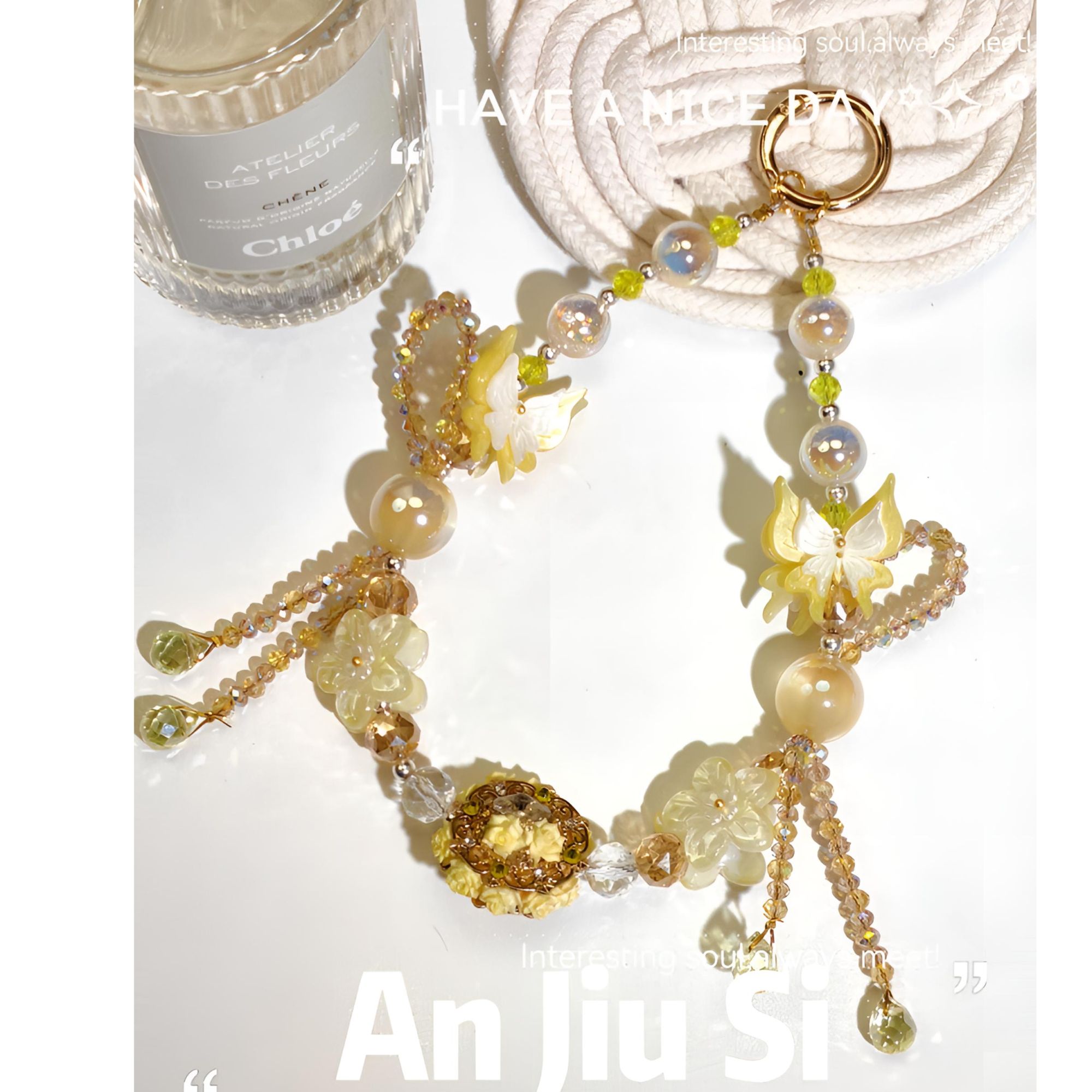 【‌花信精灵】手机链灵动别致轻盈手提防丢原创包链钥匙链