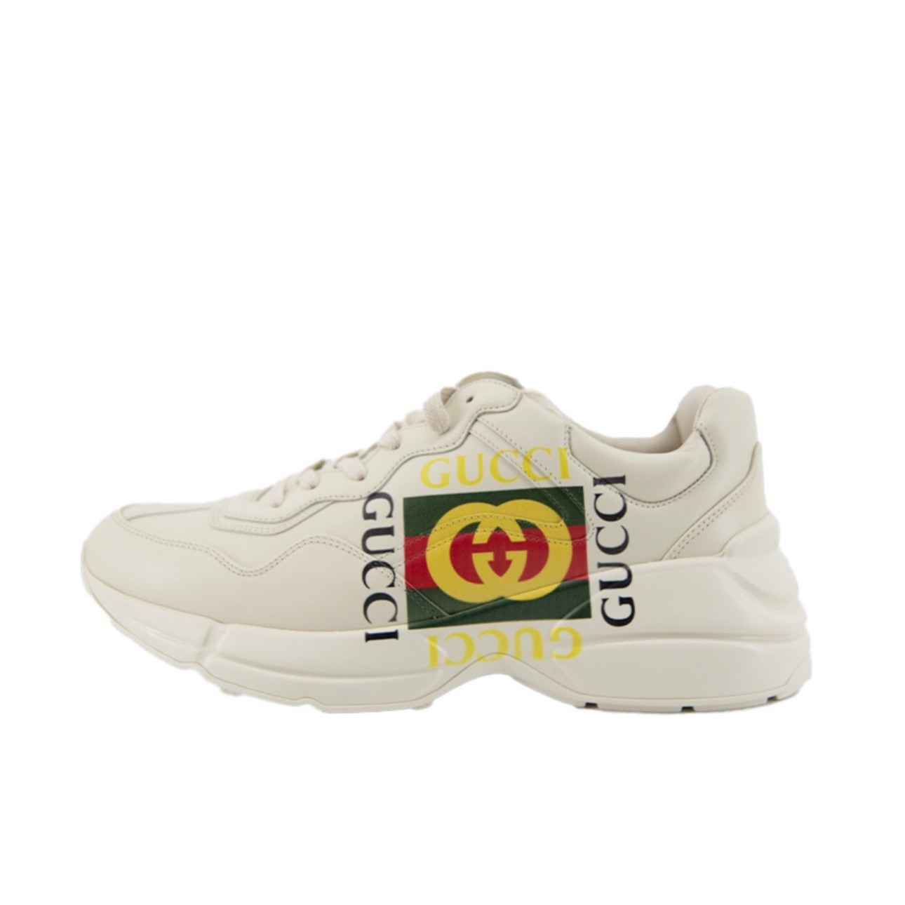 全新未使用 GUCCI/古驰 双G经典厚底增高低帮老爹鞋休闲舒适运动