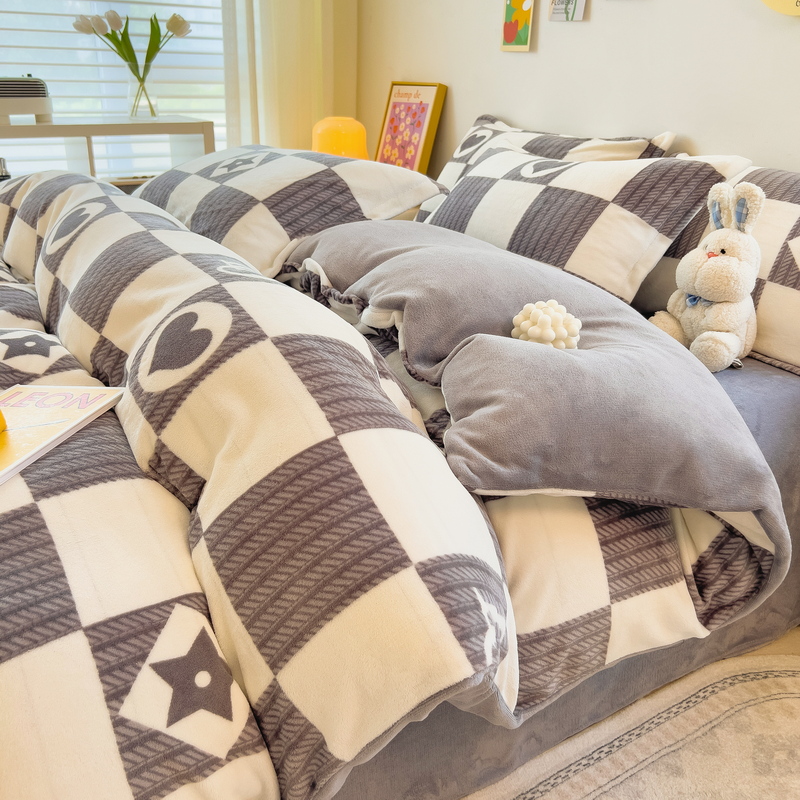 两面珊瑚绒牛奶绒被套单件150x200x230单个1米5单独被罩男款毛绒